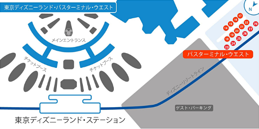 東京ディズニーランドのバスターミナル